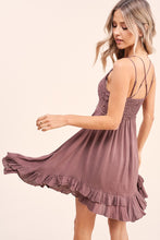 Load image into Gallery viewer, Boho Lace Dress in Mocha
