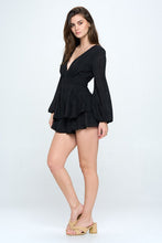 Load image into Gallery viewer, Long Sleeve Tiered Mini Romper
