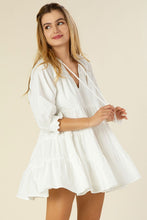 Load image into Gallery viewer, Tiered mini dress with tassel
