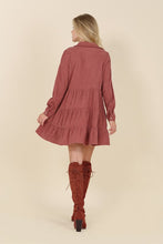 Load image into Gallery viewer, Corduroy tiered dress

